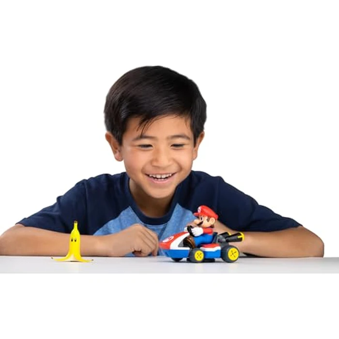 Super Mario Spin Out Mariokart Mario Racer Vehicle with 360 Spins, Wind Up and Go! Includes One 2.5” Mario Action Figure by Super Mario - Image 5