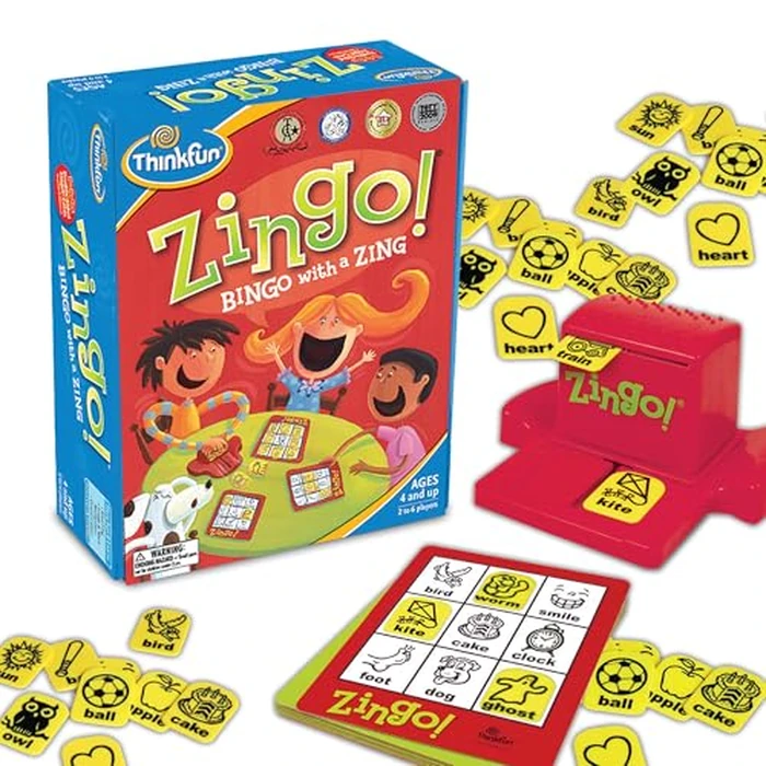 ThinkFun Zingo Bingo Award Winning Preschool Game for Pre-Readers and Early Readers Age 4 and Up - One of the Most Popular Board Games for Boys and Girls and their Parents (97700) by ThinkFun - Used - Good condition