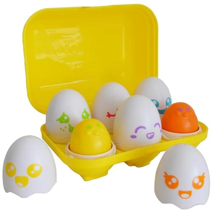 TOMY Toomies Hide & Squeak Eggs Toddler Toys - Matching and Sorting Games - Toddler Sensory Toys for Hand Eye Coordination and Color Recognition - Ages 6 Months and Up by TOMY - Used - Acceptable condition - US$9.45