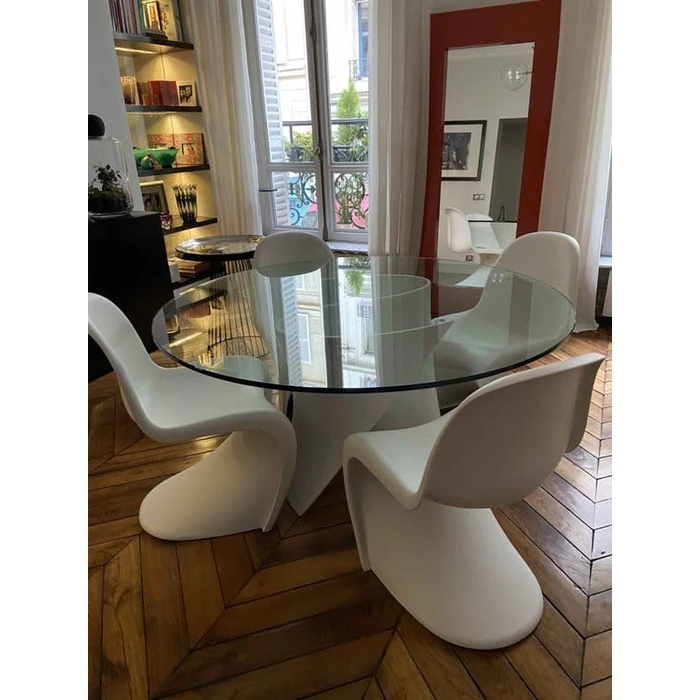 Heavenly Collection S-Shaped Penton Chairs, Matte Finish, Stackable, White (Set of 2 Chairs) by Heavenly Collection - Image 2