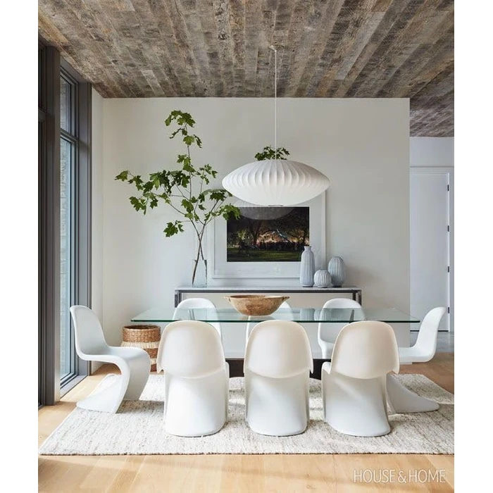 Heavenly Collection S-Shaped Penton Chairs, Matte Finish, Stackable, White (Set of 2 Chairs) by Heavenly Collection - Image 3