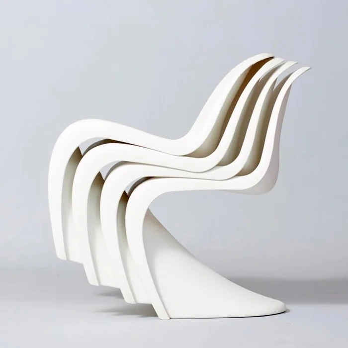 Heavenly Collection S-Shaped Penton Chairs, Matte Finish, Stackable, White (Set of 2 Chairs) by Heavenly Collection - Image 5
