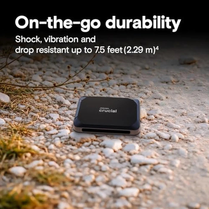 Crucial X9 4TB Portable SSD, Up to 1050MB/s, USB 3.2 USB-C, External Solid State Drive, Compatible with Windows, Mac, & Android, Reliable Storage for Games, Files, & Backups, Black - CT4000X9SSD902 by Crucial - Image 3