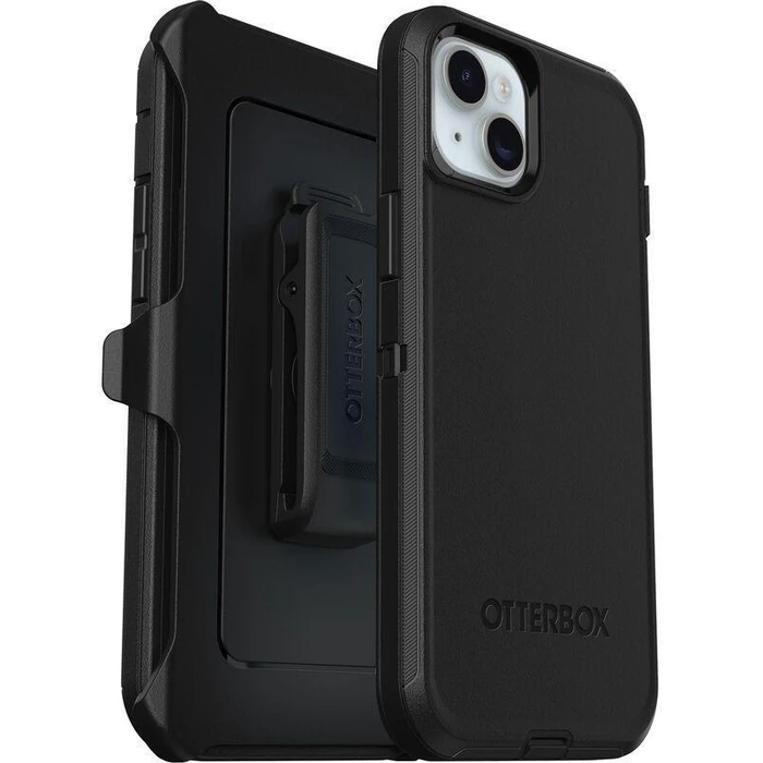 OtterBox Defender Series Phone Case for iPhone 15 Plus - Black by OtterBox - Refurbished - Premium condition