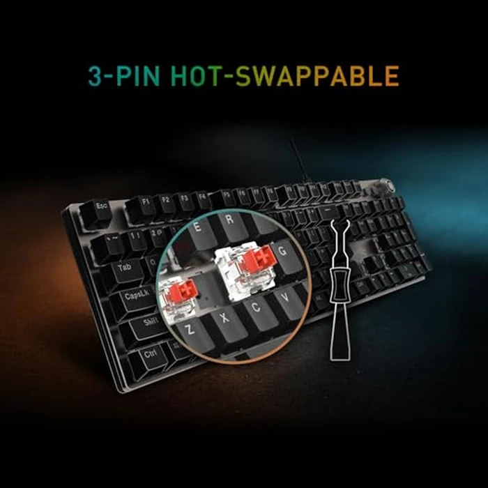 MSI Forge GK310 Combo RED US - Gaming RGB Mechanical Keyboard & Forge Mouse Set, Anti-Ghosting, 7200 DPI Optical Sensor by MSI - Image 2