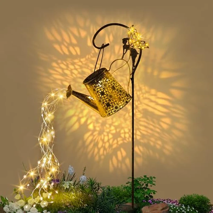 SRNPMIU Solar Garden Decorations Light - Watering Can with Light,Hanging Waterproof Landscape Lantern Lights,Outside Decorations for Yard Patio Pathway by SRNPMIU - Image 1
