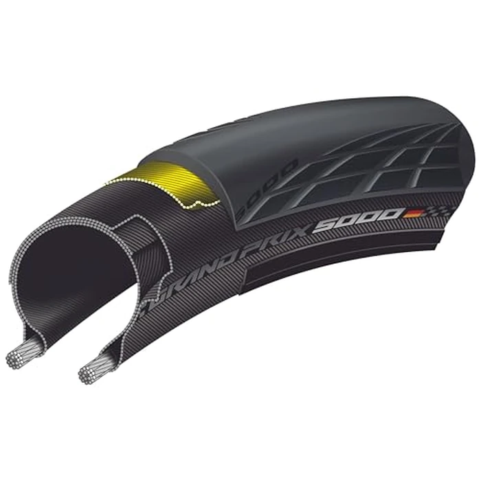 Grand Prix 5000 700 X 23 Black-BW + Black Chili by Continental - Image 3