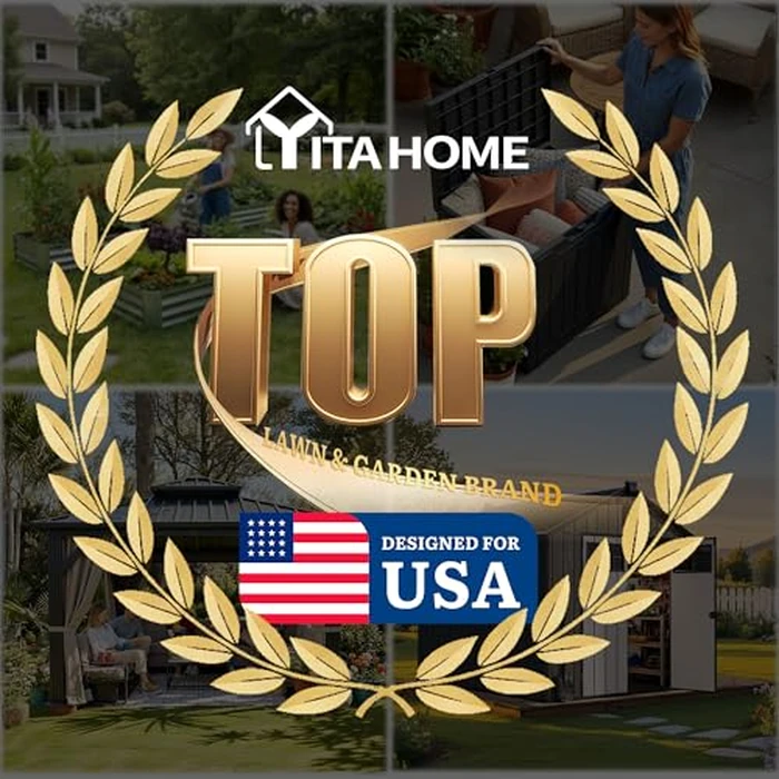 YITAHOME 31 Gallon Outdoor Storage Box, Resin Deck Box and Waterproof Package Delivery Box for Gardening Tools, Pool Supplies, Patio Furniture, Lockable, Black by YITAHOME - Image 6