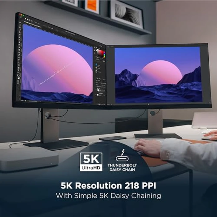 ViewSonic VP2788-5K 27 Inch 5K Mac-Ready Monitor with 100% sRGB, 99% DCI-P3, Pantone Validated, Advanced Ergonomics, Thunderbolt 4, USB Hub, HDMI, and DP for Home and Office by ViewSonic - Image 3