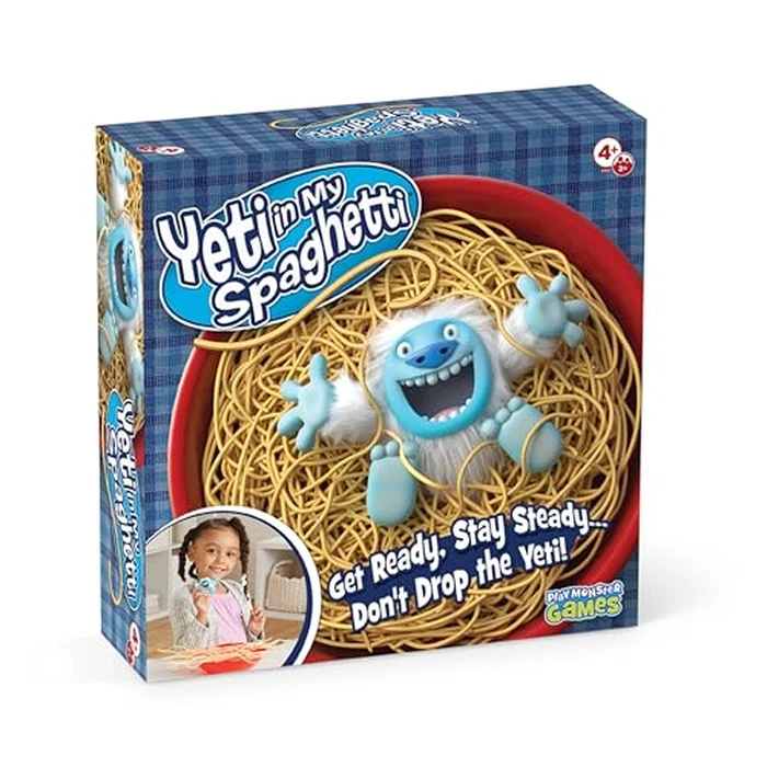 Yeti in My Spaghetti Board Game - Kids Games, Family Game, Multi-Player, Board Games for Family Night, Preschool Toys, Hand-Eye-Coordination Game, Don’t Drop Yeti, Ages 4+ by PlayMonster - Used - Like New condition - US$10.85