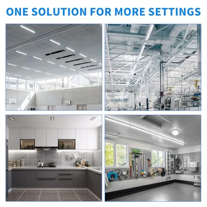 JESLED 4FT T8 LED Tube Light - 40W(96W Equiv) 5200LM 6000K Cool White, D-Shaped, Type A+B Mode Ballast Bypass or Plug & Play, Double-End Power, F40T12 Replacement Fixtures in Warehouse/Garage (12Pack) by JESLED - Image 8