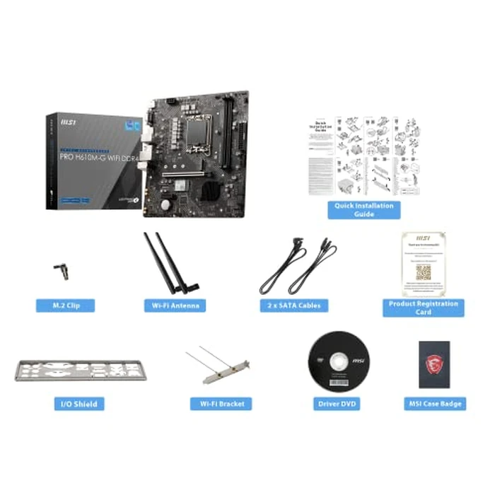 MSI PRO H610M-G WiFi DDR4 ProSeries Motherboard (mATX, 12th/13th Gen Intel Core, LGA 1700 Socket, DDR4, PCIe 4, 2.5G LAN, M.2 Slots, USB 3.2, Wi-Fi 6) by MSI - Image 5