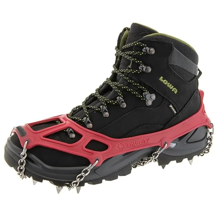 Kahtoola MICROspikes Footwear Traction for Winter Trail Hiking & Ice Mountaineering - Red - XX-Large by Kahtoola - Used - Like New condition - CA$63.35