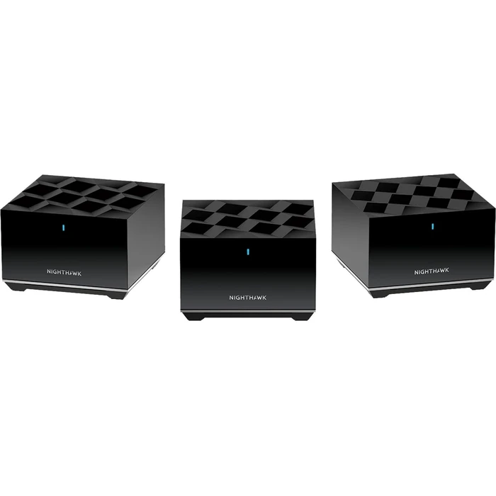 Netgear AX3600 Nighthawk Tri-band WiFi 6 Mesh System (MK83-100NAS) - Black by Netgear - Refurbished - Acceptable condition - US$172.48