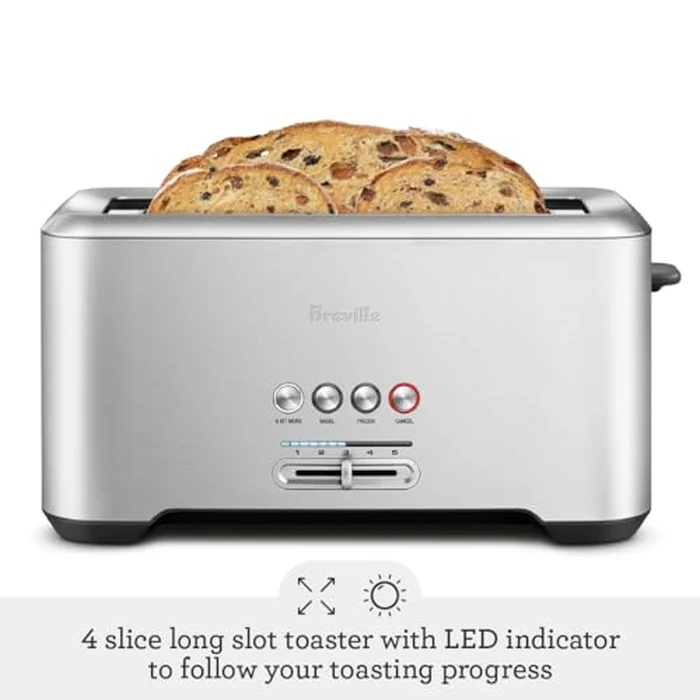 Breville A Bit More 4 Slice Toaster, silver - BTA730XL, 16.1 x 8.1 x 7.6 inches by Breville - Image 2
