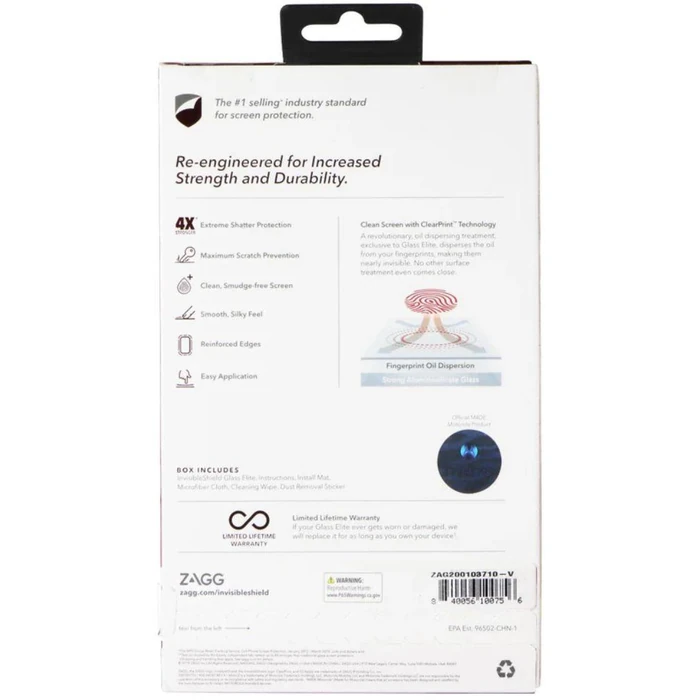 ZAGG Invisible Shield Glass Elite Screen Protector for Motorola Moto Z4 - Clear by ZAGG - Image 2