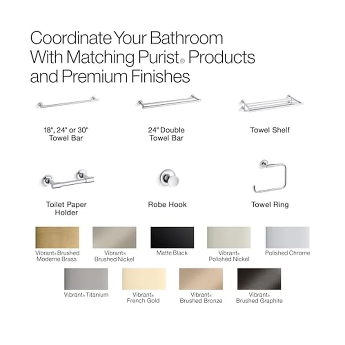 KOHLER K-14444-BV Purist Vertical Toilet Paper Holder Wall Mount, Metal Toilet Paper Holder, Vibrant Brushed Bronze by Kohler - Image 6