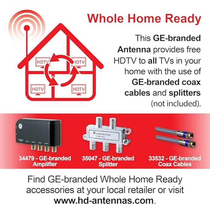 GE-Outdoor-TV-Antenna,-Long-Range-Antenna,-4K-1080P-VHF-UHF-Digital-HDTV-Antenna,-J-Mount-Included,-Also-Indoor-Attic-Mountable,-Weather-Resistant,-29884 by GE - Image 4