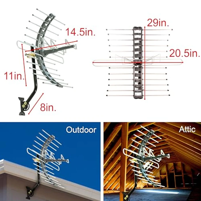 GE-Outdoor-TV-Antenna,-Long-Range-Antenna,-4K-1080P-VHF-UHF-Digital-HDTV-Antenna,-J-Mount-Included,-Also-Indoor-Attic-Mountable,-Weather-Resistant,-29884 by GE - Image 9