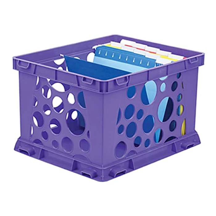 Storex Large File Storage Crate, 17.25 x 10.5 x 14.25 Inches, Classroom Purple (61464A03C) by Storex - Used - Good condition - CA$20.53