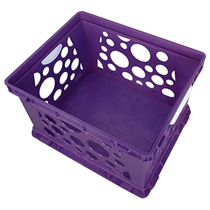 Storex Large File Storage Crate, 17.25 x 10.5 x 14.25 Inches, Classroom Purple (61464A03C) by Storex - Image 5