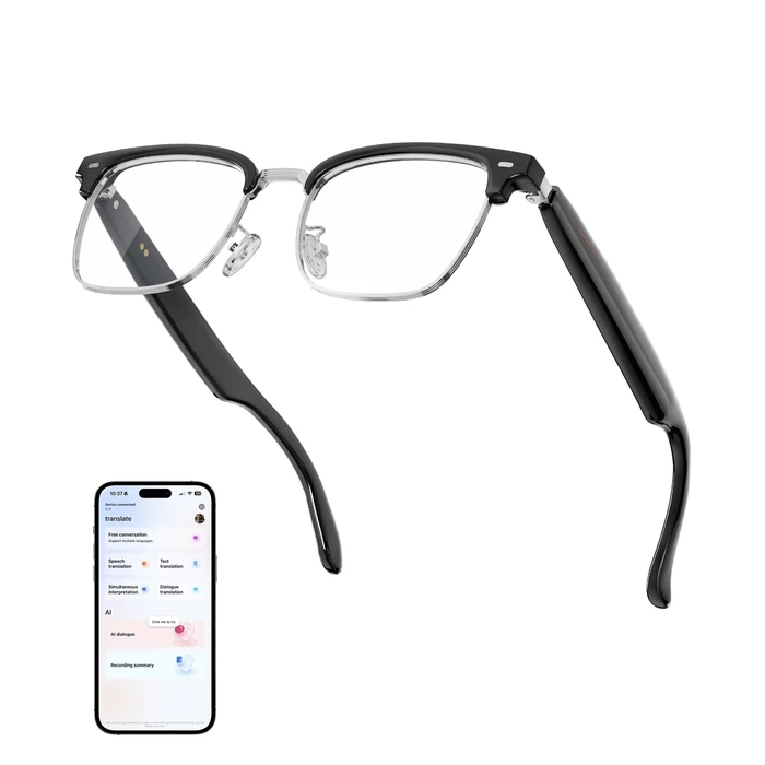 GLOSSIA AI Smart Glasses, Bluetooth Glasses for Men Women, Blue Light Smart Glasses, Hands-Free Calls, Music and Voice Control for Work/Study/Travel by GLOSSIA - Image 1