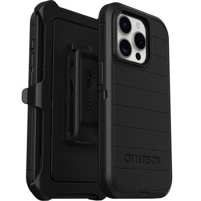 Otterbox Defender Series Pro Phone Case + Holster for iPhone 15 Pro - Black by Otterbox - Refurbished - Brand New condition - US$53.43
