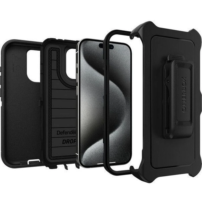 Otterbox Defender Series Pro Phone Case + Holster for iPhone 15 Pro - Black by Otterbox - Image 3