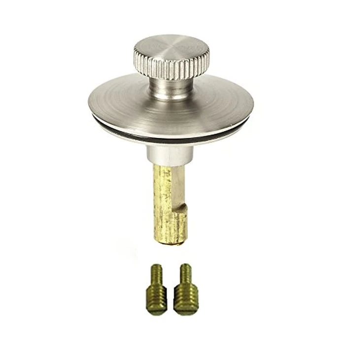 Lift n Turn, (Twist Close) Bath Tub/Bathtub Drain Stopper Includes 3/8" and 5/16" Fittings Brushed Nickel by PermaFLOW - Used - Acceptable condition - CA$5.42