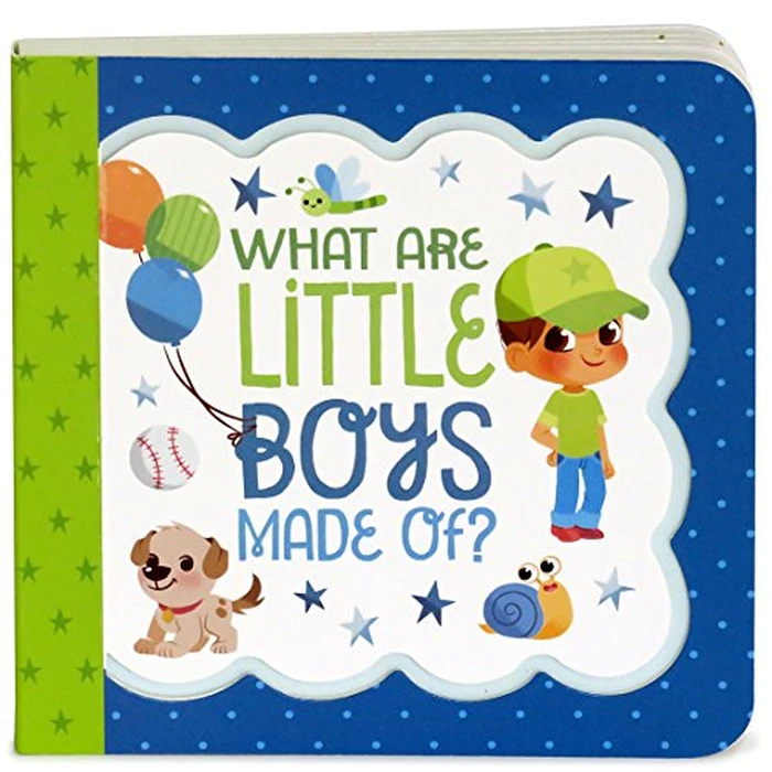 What Are Little Boys Made Of: Little Bird Greetings, Greeting Card Board Book with Personalization Flap, Gifts for Birthday, Baby Showers and More by Cottage Door Press - Used - Good condition