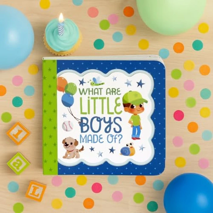 What Are Little Boys Made Of: Little Bird Greetings, Greeting Card Board Book with Personalization Flap, Gifts for Birthday, Baby Showers and More by Cottage Door Press - Image 7