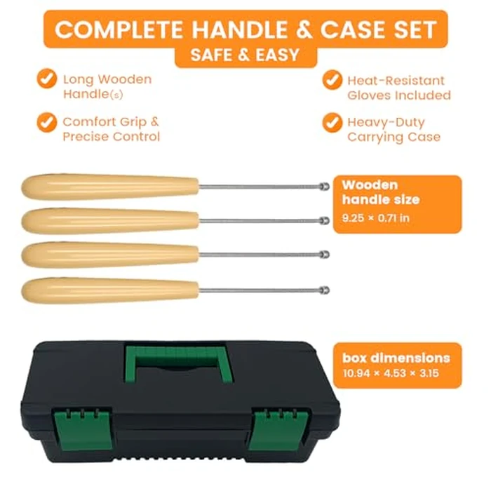 80 Pcs Stainless Steel Branding Iron Kit - Custom Branding Iron for Wood with A-Z Letters & Numbers, Mini Wood Branding Iron Set, Personalized Branding Irons for Hats, Steak, Bread & DIY Crafts by Ritzephyria - Image 4