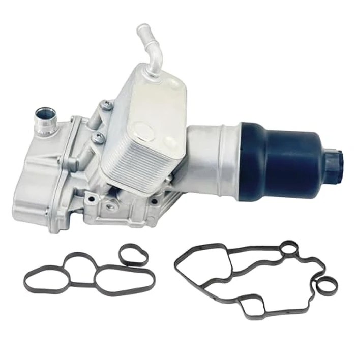 Upgraded Aluminum Oil Filter Housing with Cooler Assembly-Direct Replacement for 06F115397K/J/H - Compatible with VW Jetta GTI & Audi A3 A4 TT TTS 2.0L FSI/Turbo Engine-Complete Filter Housing Kit by LSHDLAM - Used - Very Good condition