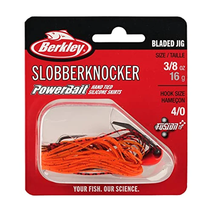 Berkley SlobberKnocker Bladed Jig - 3/8 oz, Fire Craw, Premium Bass Fishing Lure with Enhanced Vibration and Action (Model BJGBLD3/8-FRCR) by Berkley - Image 6