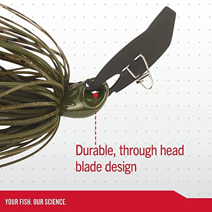 Berkley SlobberKnocker Bladed Jig - 3/8 oz, Fire Craw, Premium Bass Fishing Lure with Enhanced Vibration and Action (Model BJGBLD3/8-FRCR) by Berkley - Image 7