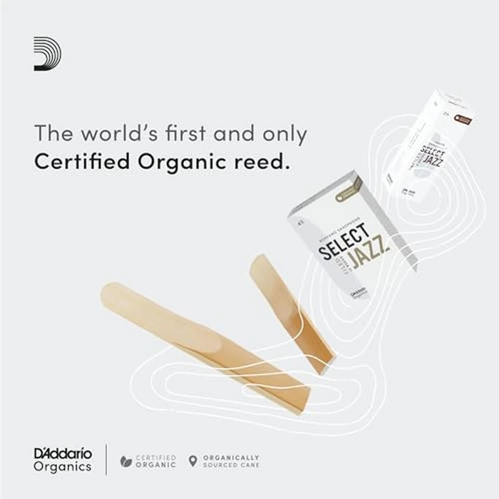D'Addario Organic Select Jazz Filed Alto Saxophone Reeds - Sax Reeds - Individually Sealed - 2 Medium, 3 Pack by D'Addario - Image 3