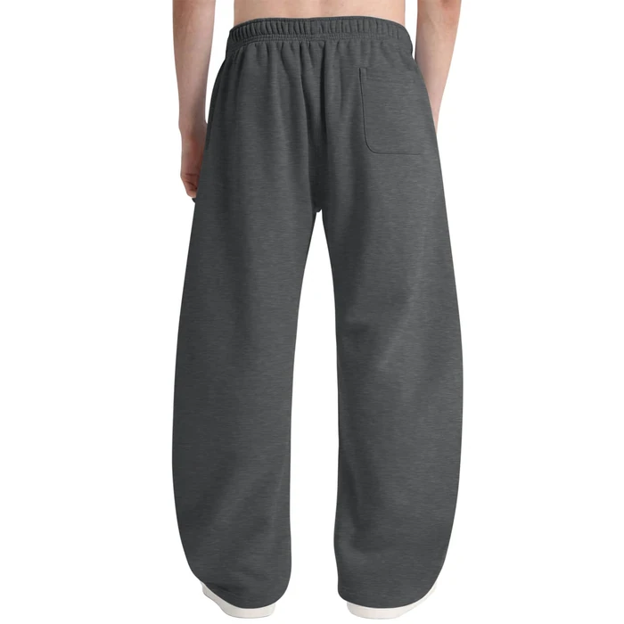 HeSaYep Men's Baggy Sweatpants Barrel Open Bottom Workout Fleece Sweat Pants Loose Casual Active Joggers Pants with Pockets Dark Grey L by HeSaYep - Image 2