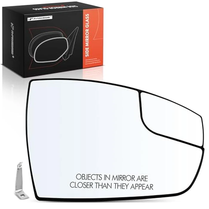 A-Premium Right Passenger Side Non-Heated Mirror Glass with Backing Plate - Compatible with Ford Escape 2013-2016, C-Max 2013-2018 - Exterior Side View Convex Mirror with Spotter Glass by A-premium - Image 1