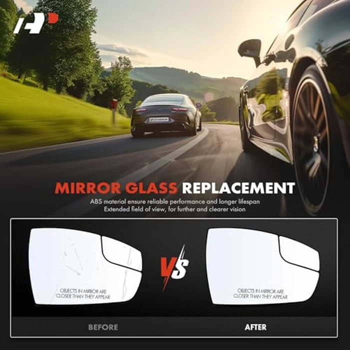 A-Premium Right Passenger Side Non-Heated Mirror Glass with Backing Plate - Compatible with Ford Escape 2013-2016, C-Max 2013-2018 - Exterior Side View Convex Mirror with Spotter Glass by A-premium - Image 7