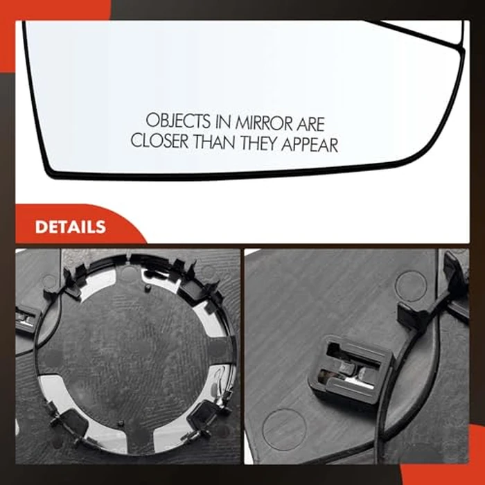 A-Premium Right Passenger Side Non-Heated Mirror Glass with Backing Plate - Compatible with Ford Escape 2013-2016, C-Max 2013-2018 - Exterior Side View Convex Mirror with Spotter Glass by A-premium - Image 8