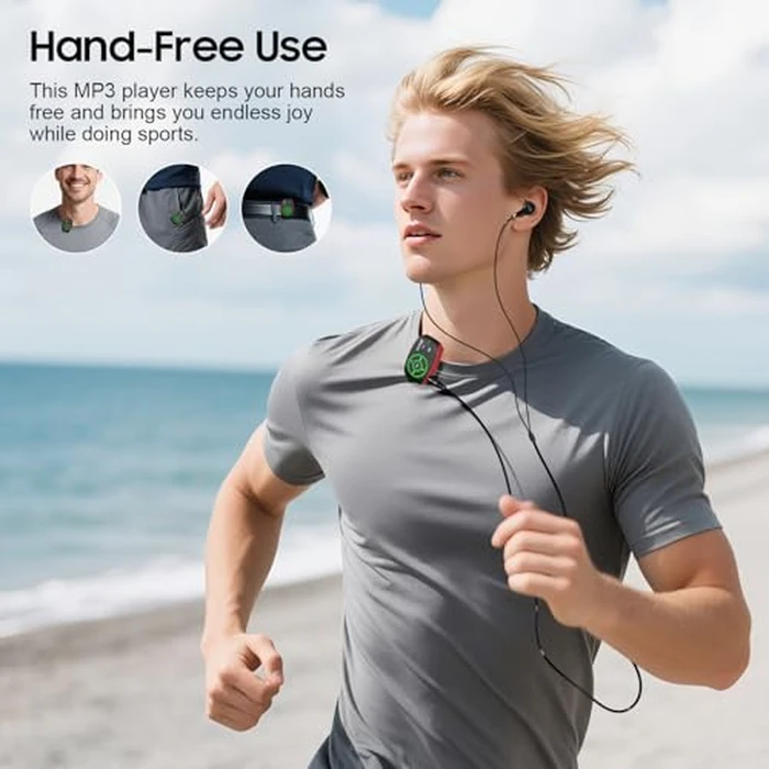 Mp3 Player with LED Light,idoooz X2 8GB Mini Mp3 Music Player,Clip Mp3 Player for Sports,Gym,Jogging,Running,Lossless Sound Quality by idoooz - Image 4