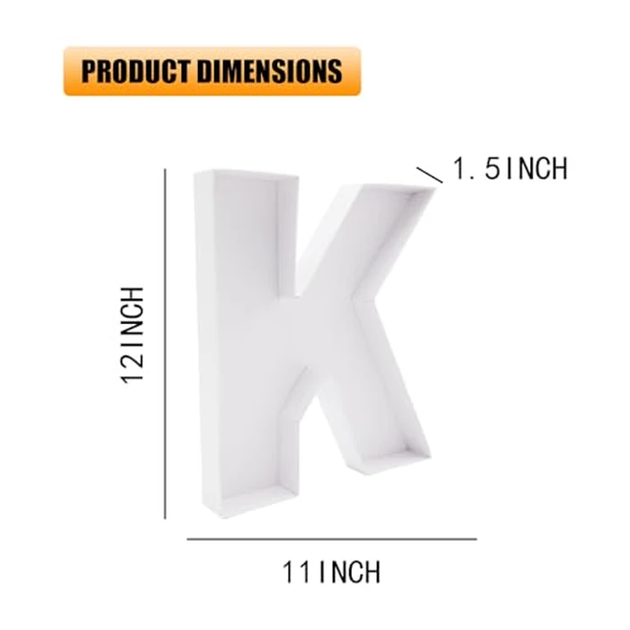 12" Cardboard Letter Shaped Tray Paper Mache Sweets Birthday Charcuterie (K) by Generic - Image 2