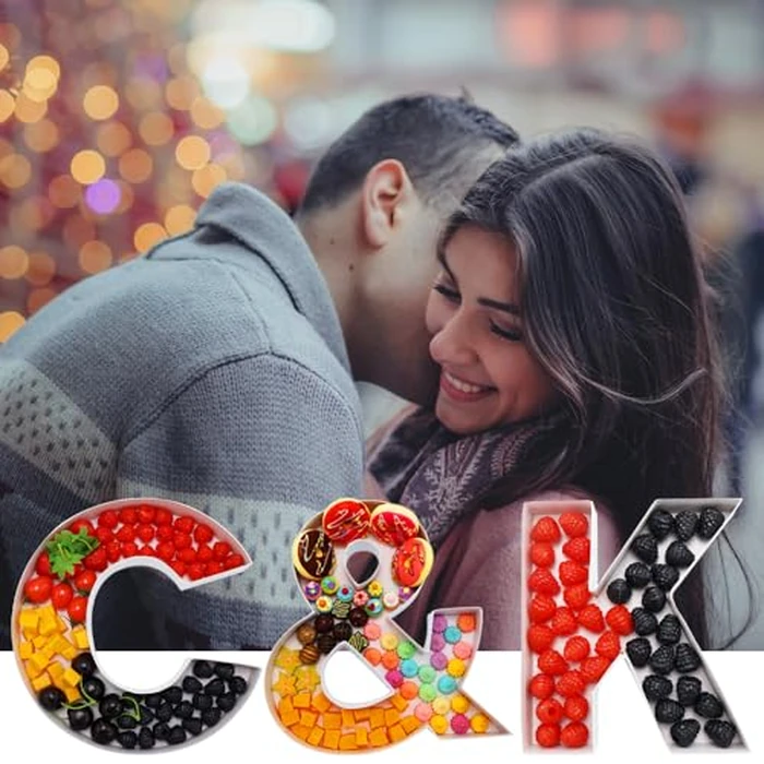 12" Cardboard Letter Shaped Tray Paper Mache Sweets Birthday Charcuterie (K) by Generic - Image 4