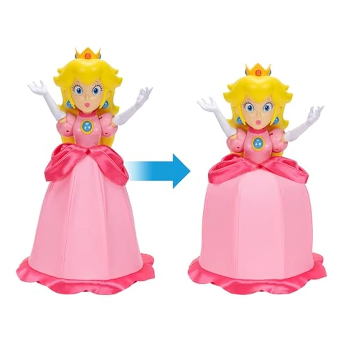 Super Mario Yours Truly, Princess Peach Collectible Action Figure Doll Stands Approximately 12 Inches TalI, with 6 Points of Articulation, 25+ Video Game Quotes, Sounds, and Music! by Super Mario - Image 3