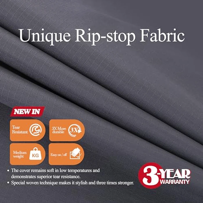 WJ-X3 Patio Chair Cover, Outdoor Lounge Cover, Heavy Duty, Waterproof Lawn Patio Chair Covers, 33W x 35D x 36H, Grey, 2-Pack by WJ-X3 - Image 2