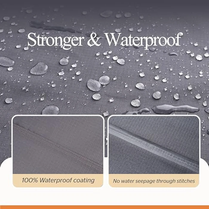 WJ-X3 Patio Chair Cover, Outdoor Lounge Cover, Heavy Duty, Waterproof Lawn Patio Chair Covers, 33W x 35D x 36H, Grey, 2-Pack by WJ-X3 - Image 3