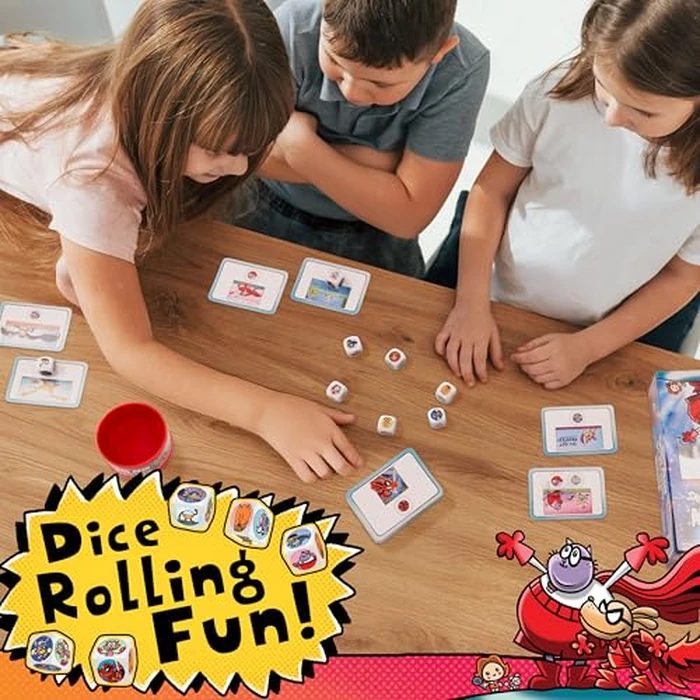 University Games, Dog Man Big Jim Begins Roll-o-Rama Dice Game for Kids Ages 6+, Family Dice Game Based on Dav Pilkey Dog Man Books by University Games - Image 2
