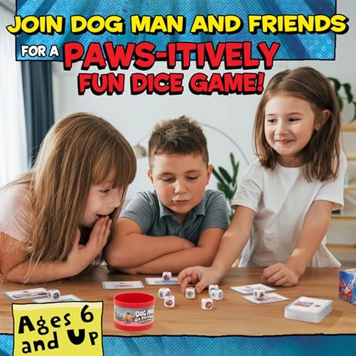 University Games, Dog Man Big Jim Begins Roll-o-Rama Dice Game for Kids Ages 6+, Family Dice Game Based on Dav Pilkey Dog Man Books by University Games - Image 6