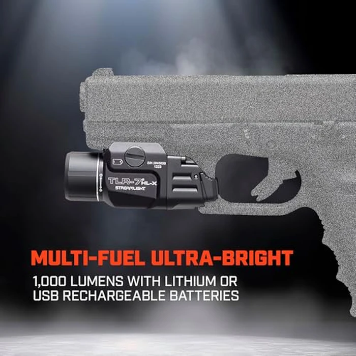 Streamlight 69458 TLR-7 HL-X USB 1000-Lumen 22000-Candela Rechargeable Rail Mounted Weapon Light with Interchangeable High & Low Switches and Key Kit, Black by Streamlight - Image 3