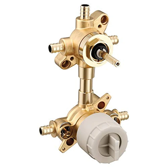 Moen M-CORE Mixing Valve with 2 or 3 Function Integrated Transfer Valve with Crimp Ring PEX Connections and Stops, U232XS by Moen - Image 1